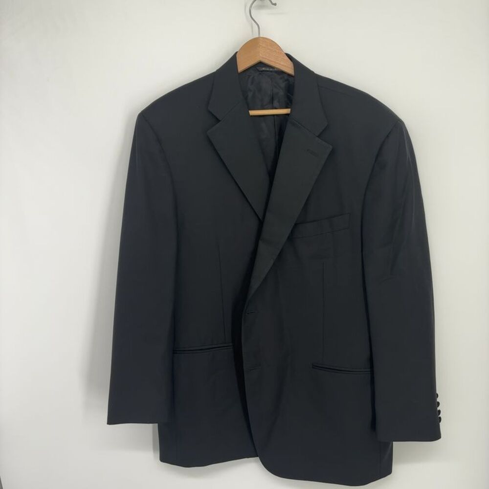 Canali Tuxedo Suit 42R Black Pure Virgin Wool